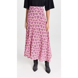 Isabel Marant 'Sakura' Pink Geometric Print Skirt Size 38
